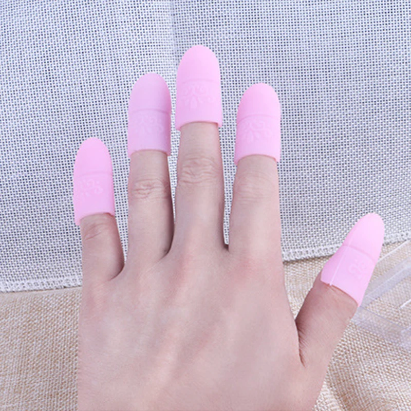 5pcs/set Silicone UV Gel Nail Polish Remover Wraps Cleaner Soaker Caps Clip Manicure CareTools | Красота и здоровье