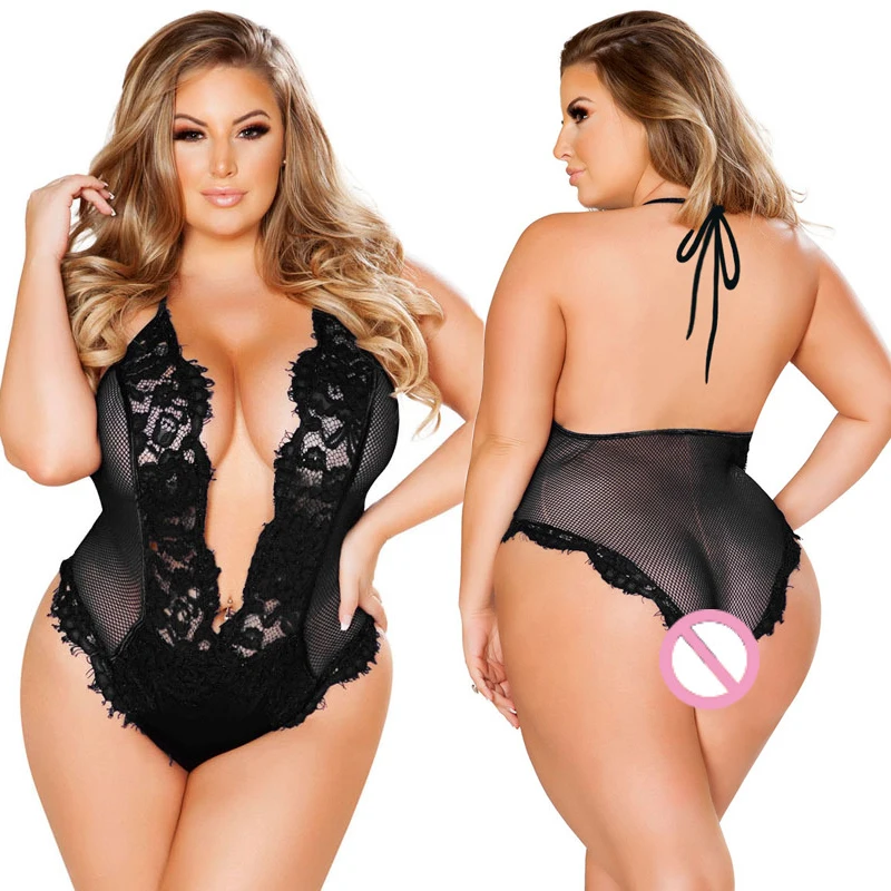 Plus Size Sexy Lingerie Women Exotic Apparel Erotic Hot Underwear Costumes Bodysuit Chemises | Тематическая одежда и