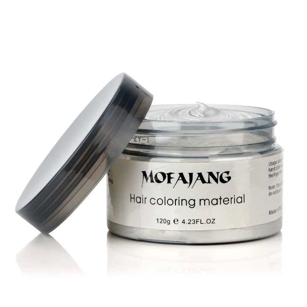white Mofajang серебристо-серый цвет для волос, воск для мужчин и женщин, краска для серой грязи, помадка Harajuku, продукты для укладки, краска для волос, воск, maquillaje, макияж - Цвет: white