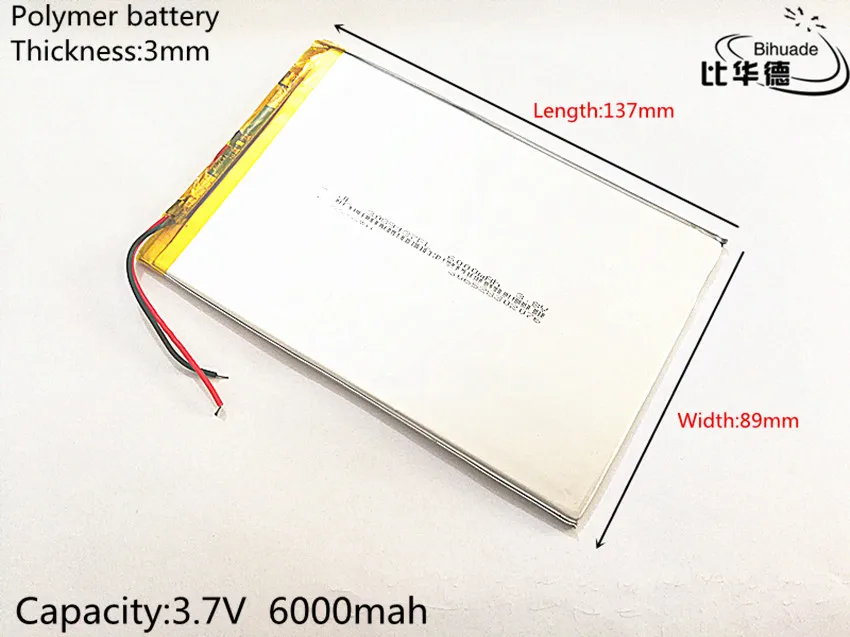 Литий-полимерная батарея 3,7 V 3089137 tablet battery 6000 mah каждый Универсальный Перезаряжаемый для планшетных ПК 8 дюймов 9 дюймов 10 дюймов