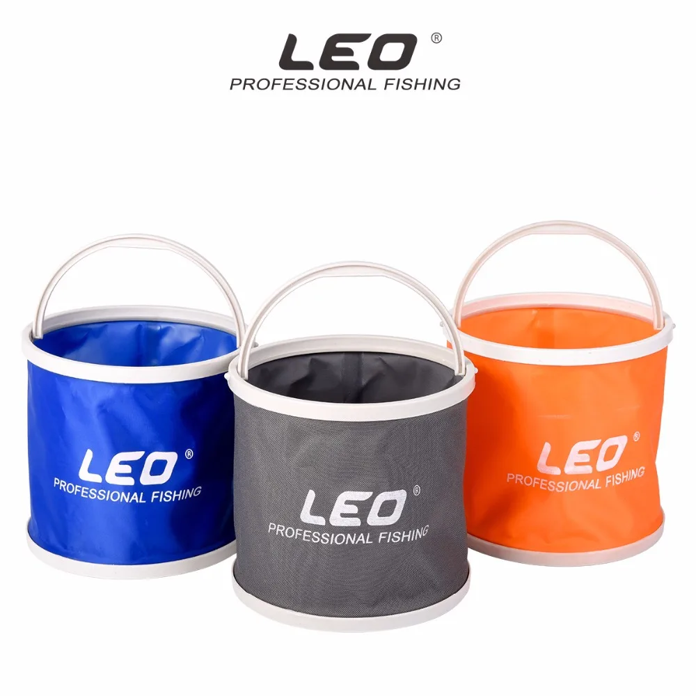 Складное ведро LEO 5L портативное уличное холщовое для кемпинга походов рыбалки