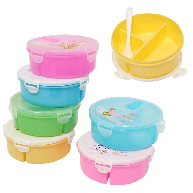 Безопасная пластиковая миска для еды из ПП Детская кружка закусок герметичная