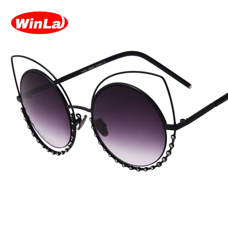 Winla 2019 модные сексуальные солнцезащитные очки &quotкошачий глаз&quot для женщин