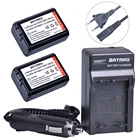 Аккумуляторы и зарядные устройства для Alpha a7, a7 II, a7R, a7R II, a7S, a5000, a5100, a6000, a6300, a6500, 2 шт., 2000 мАч