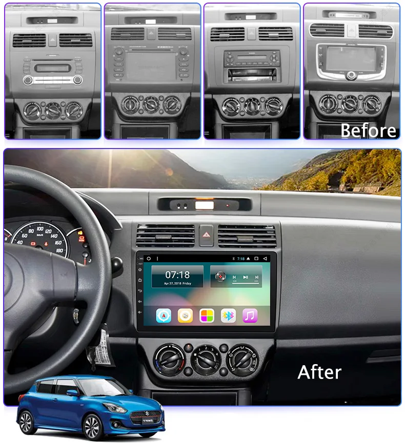 10 1 &quot2.5D Android 8 автомобильный DVD gps для Suzuki Swift 2004 2005 2006 2007 2008 2010 Радио стерео