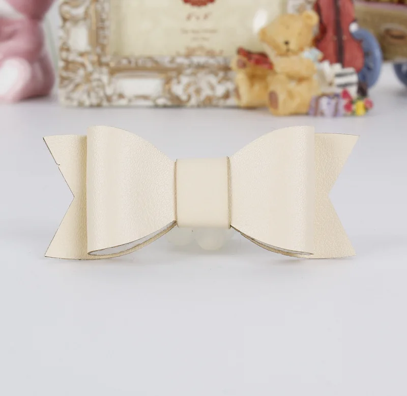 retail 2015 new Glitter Felt and Artificial Leather Bow Hair Clips girl Fashion Accessory Grips |