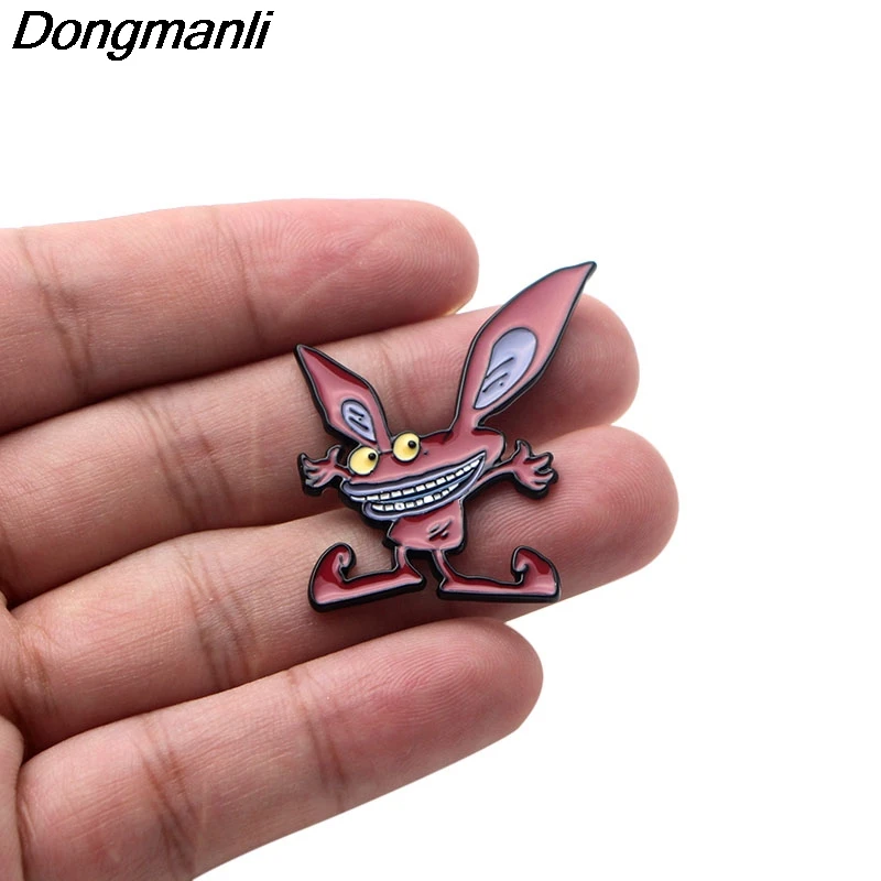 P3015 Dongmanli Монстры металлические эмалированные булавки и броши для женщин мужчин