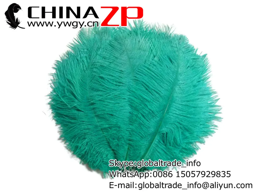 CHINAZP Factory Size 35-40cm(14-16inch) Wholesale 500pcs/lot Dyed Aqua Green Ostrich Feathers for Christmas Decorations | Дом и сад