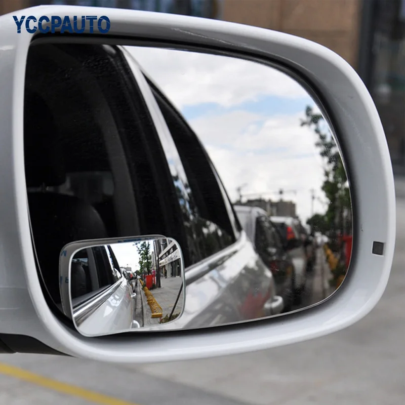 HYZHAUTO 2 قطعة مرآة سيارة عالمية HD زجاج العمياء مرآة 360 درجة قابل للتعديل زاوية واسعة وقوف السيارات مرآة الرؤية الخلفية