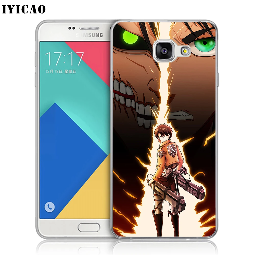 Мягкий силиконовый чехол IYICAO Eren Jaeger для Samsung A10 A30 A40 A50 A70 M10 M20 M30 из ТПУ | Мобильные