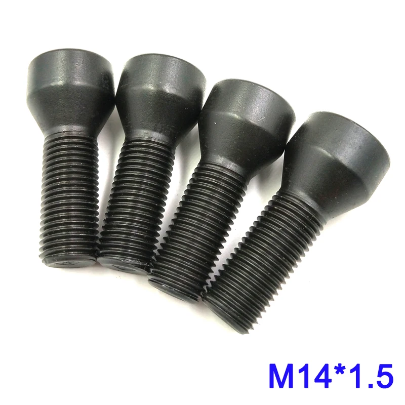 1 комплект M12 x 5 набор черных болтов с зажимом колеса для BMW E32 E34 3 6 серии Mini 36136786419