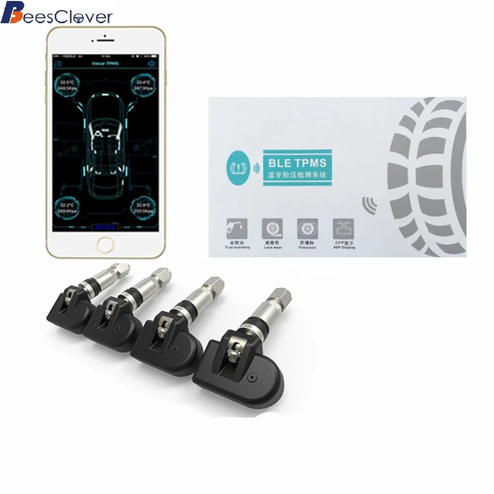 BEESCLOVER Car Bluetooth 4 0 TPMS Android IOS система контроля давления в шинах внутренних датчика