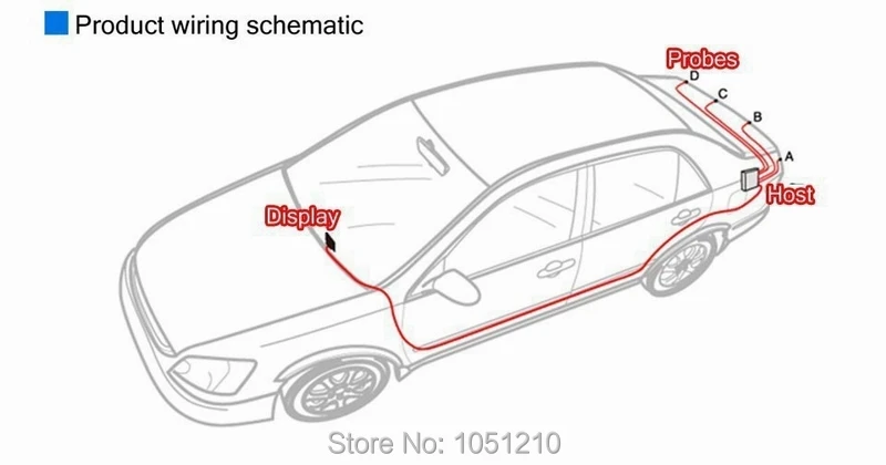 Ouchuangbo автомобильный СВЕТОДИОДНЫЙ парковочный датчик Автомобильный парктроник с