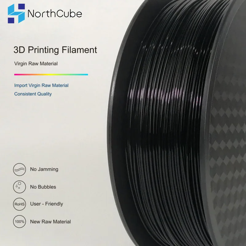 Нить pla для 3D принтера 1 75 мм кг материал 3d печати цветная пластиковая нить черный