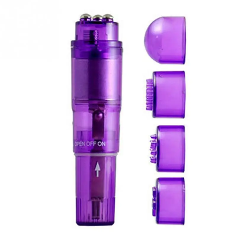 Женская Беспроводная мини Массажная палочка ABS бесшумная AV вибратор с 4 головками