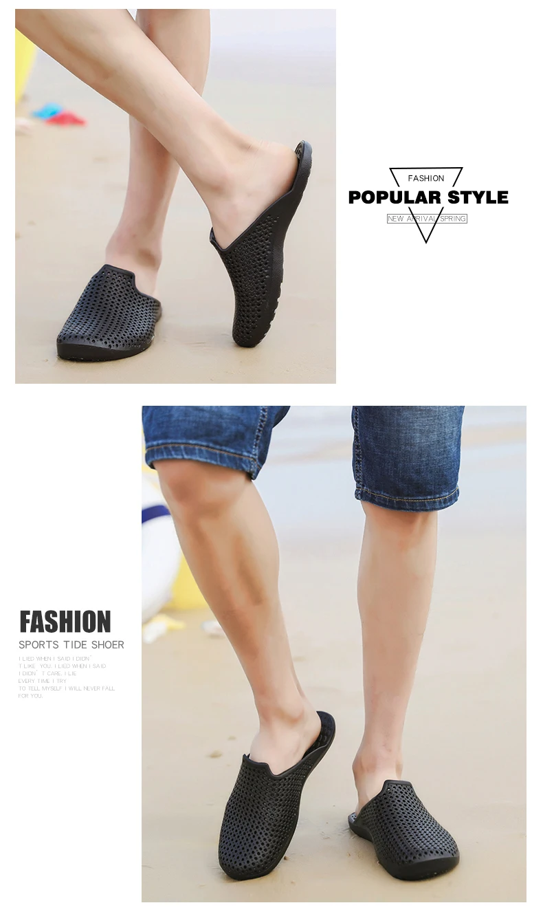 POSTOBON/удобные мужские сандалии для бассейна; летняя пляжная обувь; мужские слипоны; садовые Сабо; повседневные шлепанцы для душа