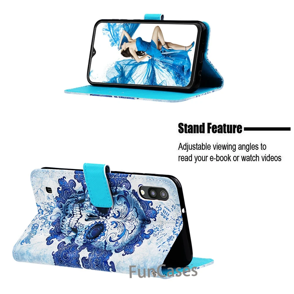 Coque Funda кожаный чехол для samsung M10 Роскошный PU Vision раскрашенный Galaxy SM-M105F | Мобильные