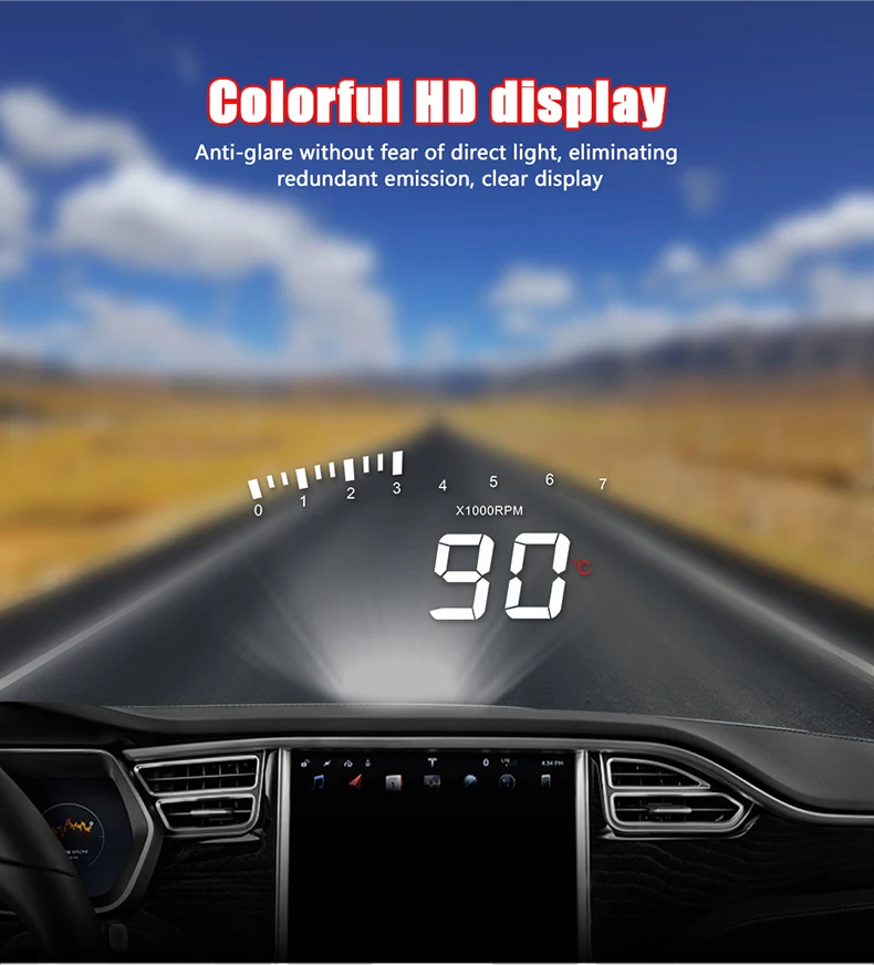 YASOKRO Универсальный X5 HUD Дисплей Автомобильный gps автомобильный Стайлинг OBD2 цифровой спидометр превышение скорости сигнализации лобовое стекло проектор