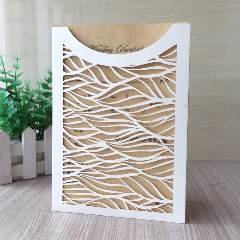 

50Pcs/Lot New Arrival Invitation Card Wedding Invitation Event&Party Supplies Envelope Postcard Greeting Card
