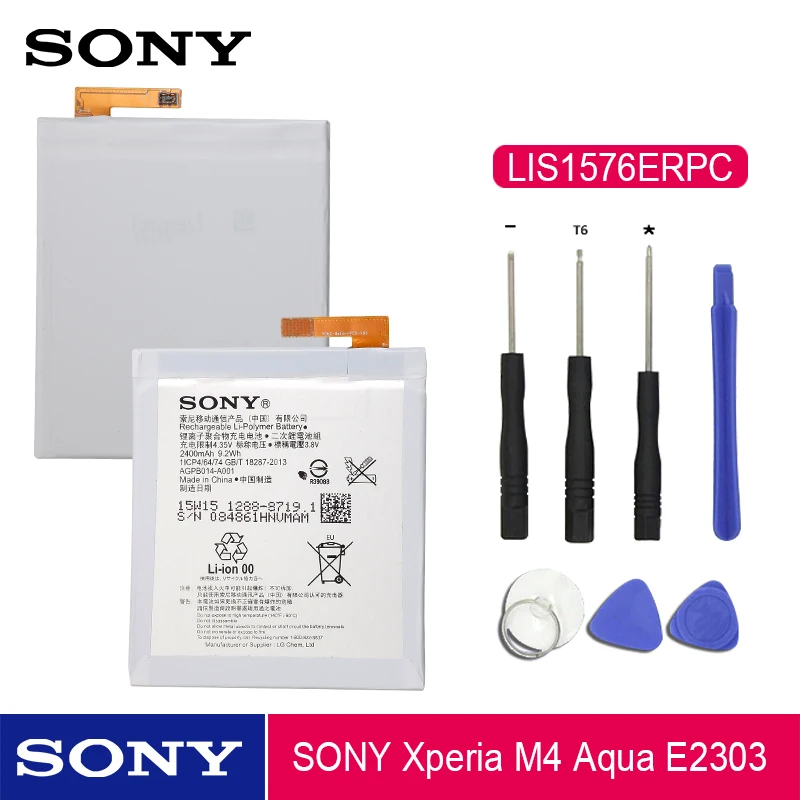 Sony Оригинальный аккумулятор для телефона LIS1576ERPC sony Xperia M4 Aqua E2303 E2333 E2353 Замена