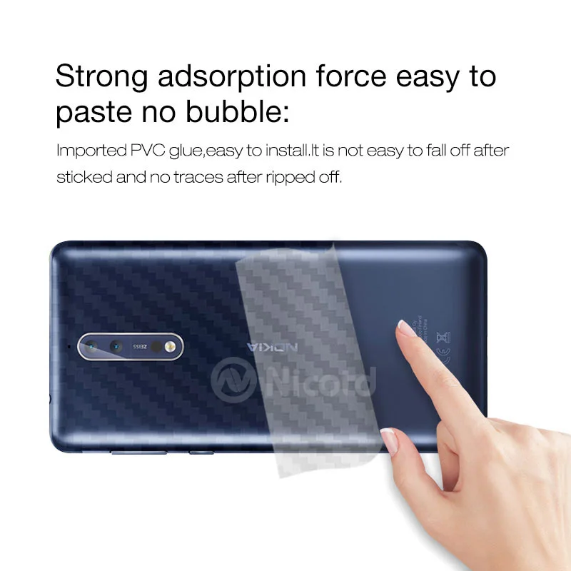 3 шт./лот защитная пленка для телефона Nokia 8 Sirocco 7 Plus защита экрана из углеродного