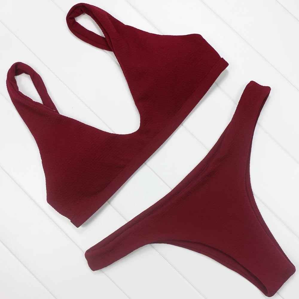 Женский купальник ZMTREE бикини с низкой талией розовый и белый цвета|bain| |