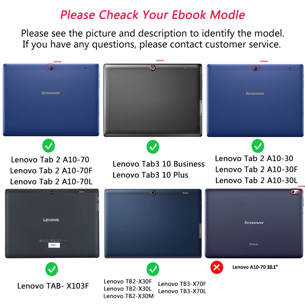 Чехол книжка из искусственной кожи для Lenovo Tab2 (модель: Φ/L/M)|Чехлы планшетов и
