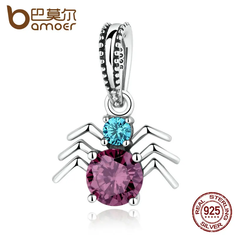 BAMOER, 4 стиля,, 925 пробы, серебряные подвески, Бабочка, пчела, насекомые, бусины, подвески, шарм, подходят для браслетов для женщин, ювелирные изделия