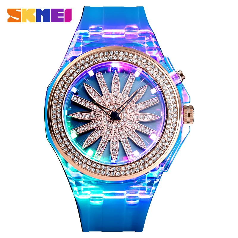 

Fashion Watches Women Diamond 5Bar Waterproof Female Ladies Quartz Wristwatches For Girls Crystal Flower Relogio Feminino SKMEI