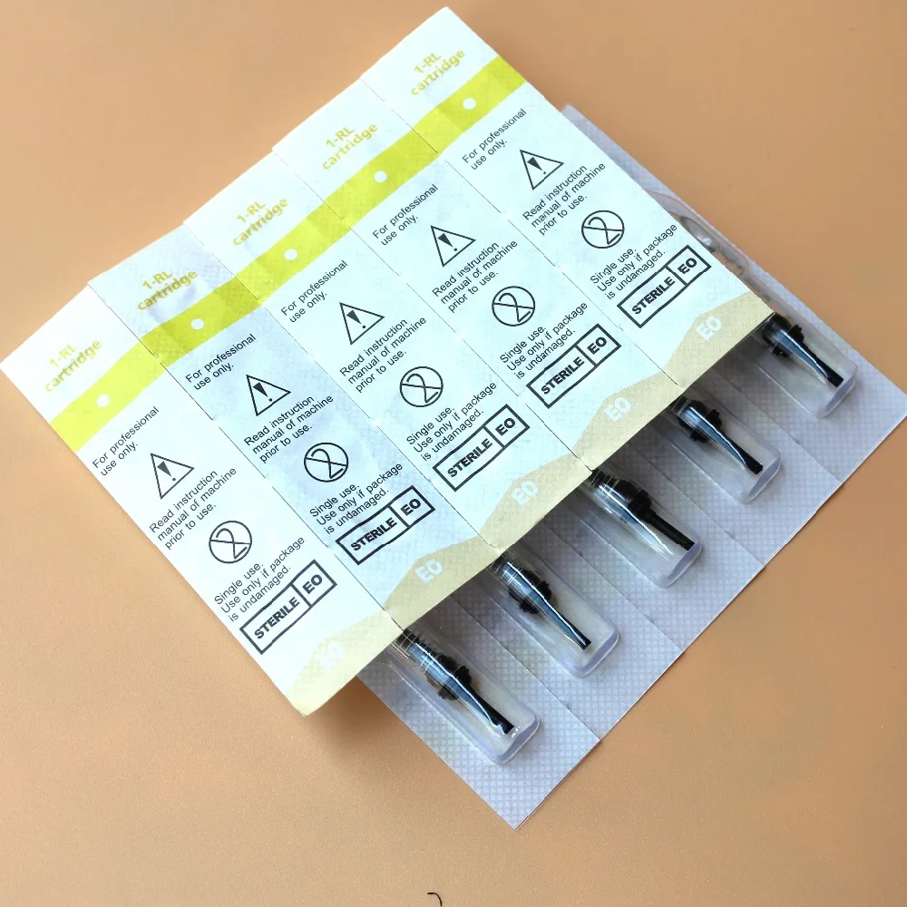 50 шт. 1RL 0 18 мм/0 2 3 4 мм картридж иглы Одноразовые стерилизованные татуажные для
