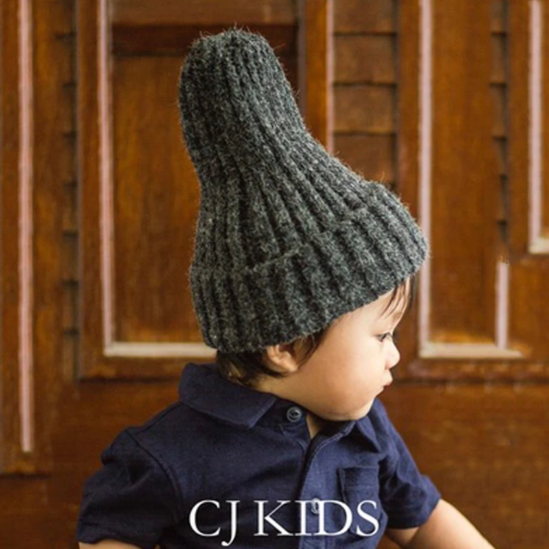 Новинка вязаная шапка унисекс для мальчиков и девочек осенне-зимние мягкие шапки