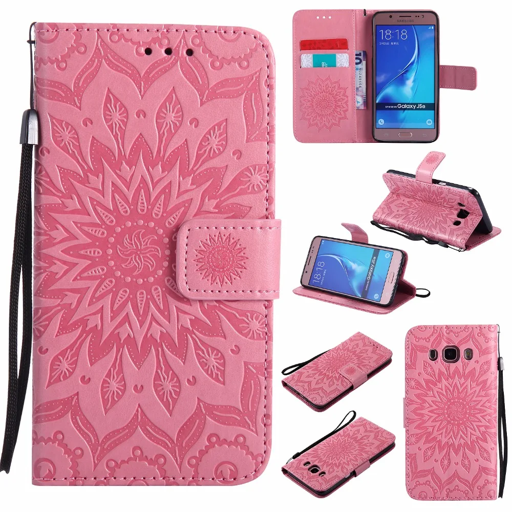 Рельефный цветочный чехол для Samsung Galaxy J5/J5 2016 J5 J510 + держатель карт|samsung galaxy j5|fundas