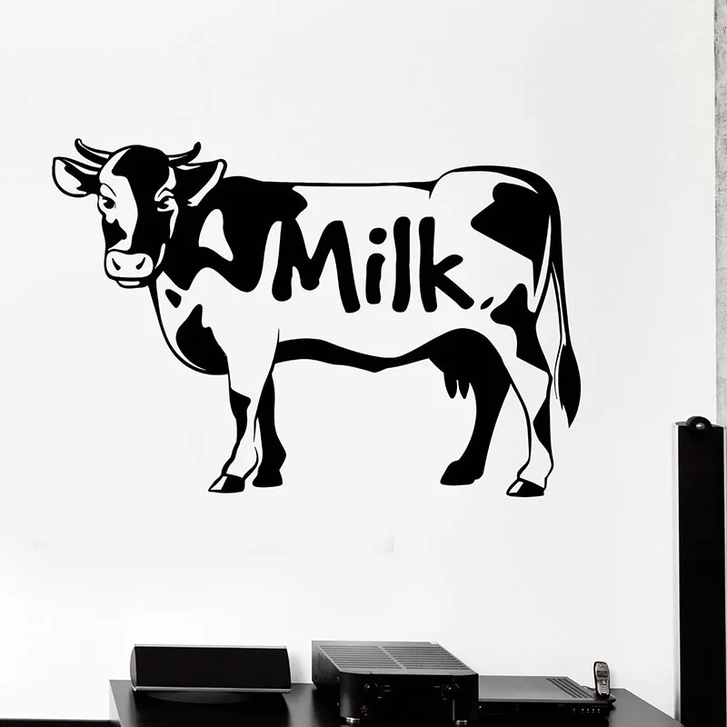 

Cute Cow Wall Decals Milk Milky Animals Wall Sticker Dairy Farm Stickers Art Mural Removable Home Decoration Wallpaper H222