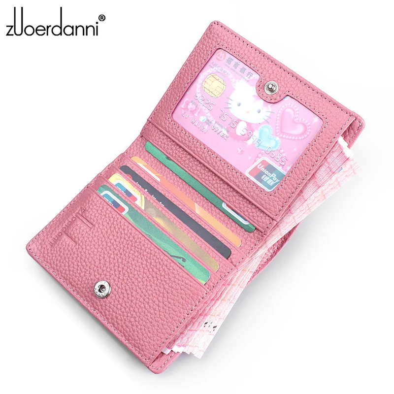 Тонкие женские кошельки тонкие из натуральной кожи короткие маленькие для