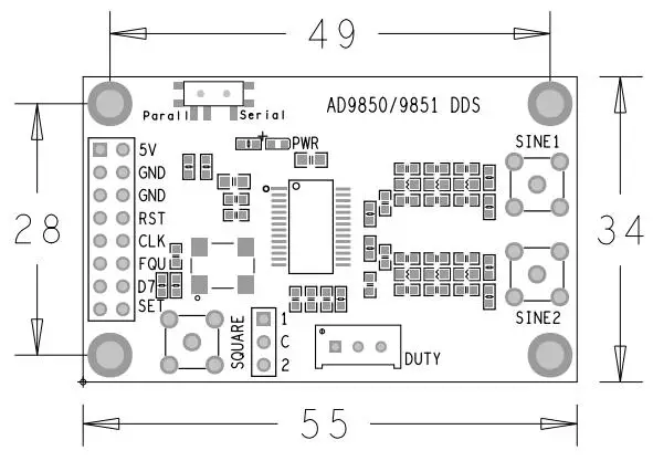 AD9851 AD9850 модуль DDS функция генератор сигналов STM32|Детали инструментов| |
