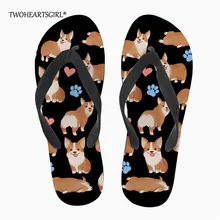 Twoheartsgirl для женщин с цветочным рисунком милый корги Пляжные