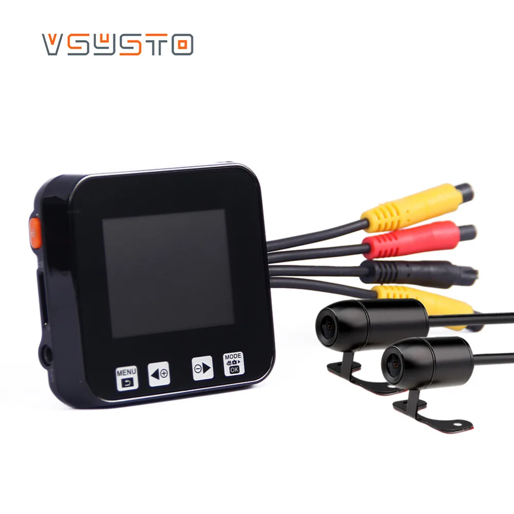 VSYSTO NEWEST 2CH V6 WIFI 720P HD resolution motorcycle DVR support GPS tracker cycle recording vehicle dash cam | Автомобили и