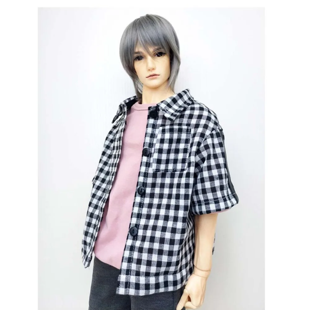 Bjd ткань рубашка и топ короткие штаны пальто для 1/3 1/4 1/6 SD кукла много цветов Checker