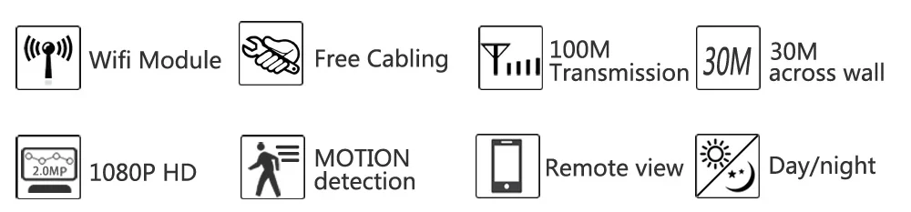 Wi-fi 8-КАНАЛЬНЫЙ NVR Surveillance Kit Plug& Play P2P 2.0MP HD 1080 P 20 м Ночного Видения Водонепроницаемый Открытый Беспроводной DVR камера Набор видеонаблюдение 8 канальный безпроводной комплект видеонаблюдения