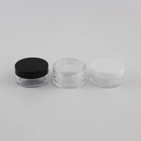 10g x 100 empty small plastic cosmetic bottle jars container transparent for storage clear cream tin pot for skin cream nail art