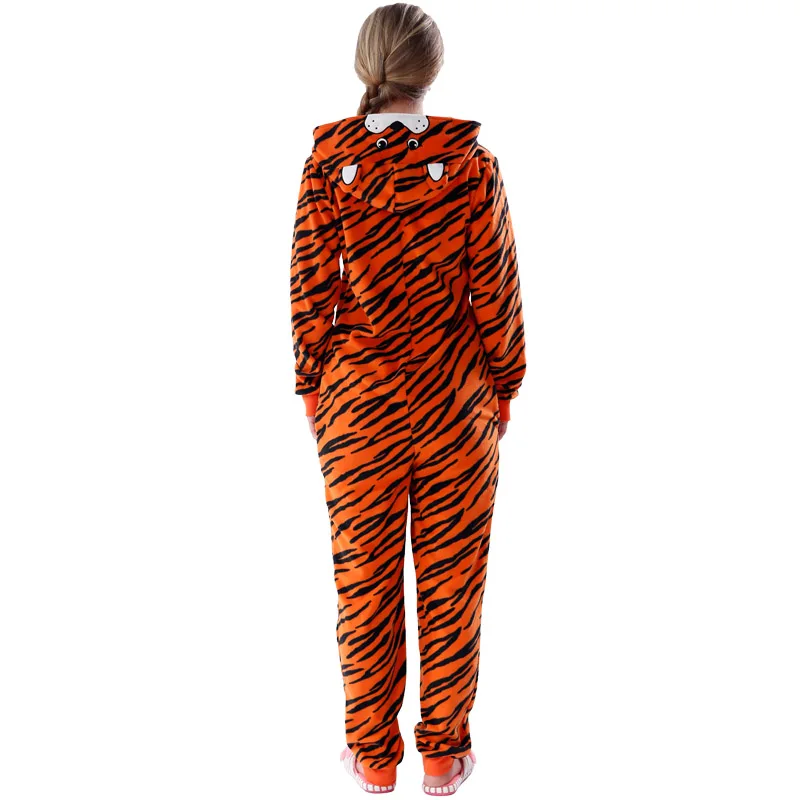 Women Tiger JuiceMate Плюс Размер Все В Один Кусок Костюм Playsuit Руно Письма Комбез Onesie Ползунки Комбинезон Для Женщин - Цвет: Women Tiger