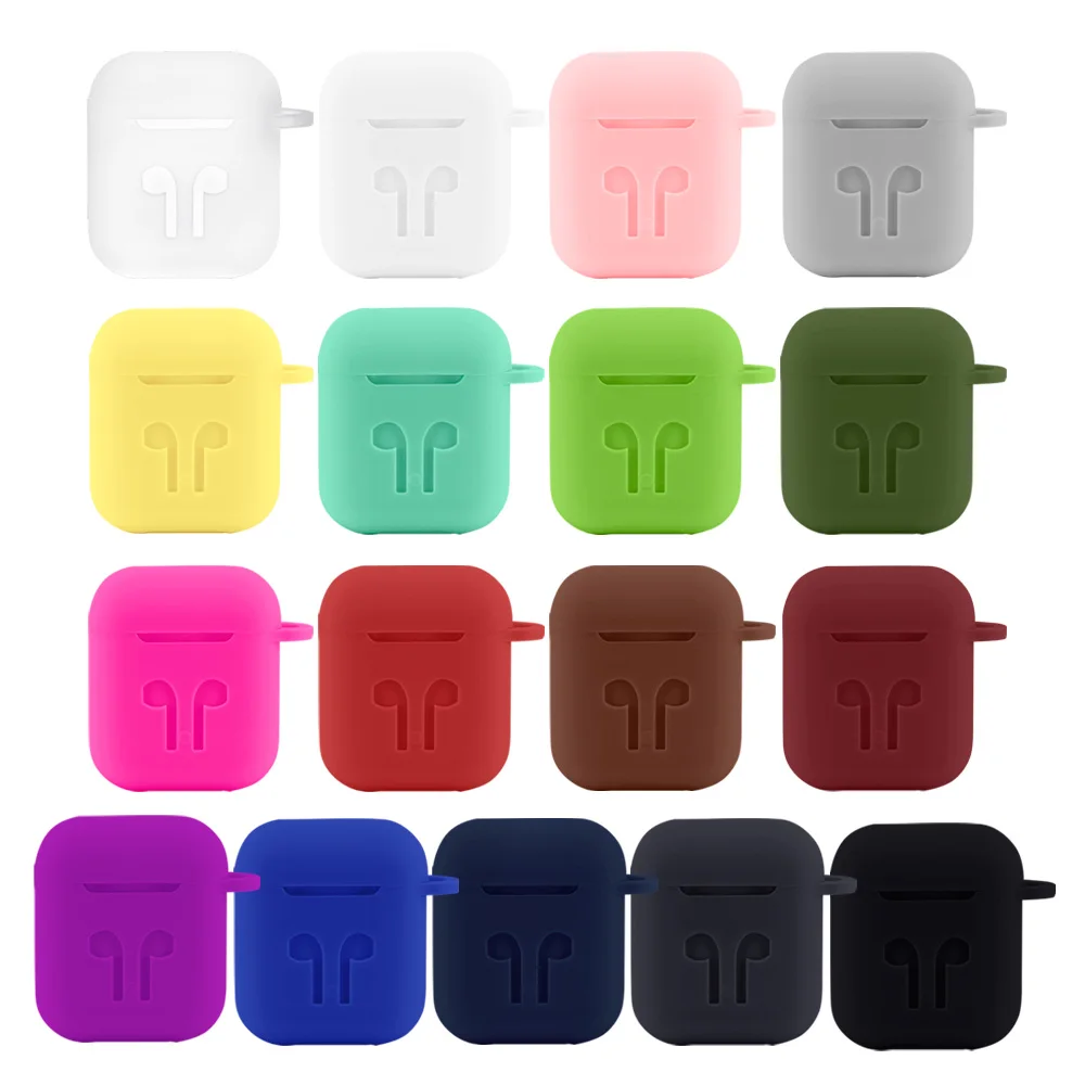 Мягкий силиконовый чехол покрытие для наушников Apple Airpods беспроводные наушники