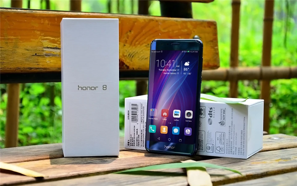 HONOR 8 OTA обновление мобильного телефона с двойным боковым стеклом корпус 5," 1920*1080 экран двойная задняя камера 12MP* 2 NFC