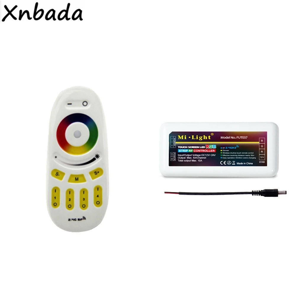 

Пульт дистанционного управления Milight MiBoxer 2,4G FUT096, сенсорный экран, RGB-подсветка, 4 зоны, DC12-24V