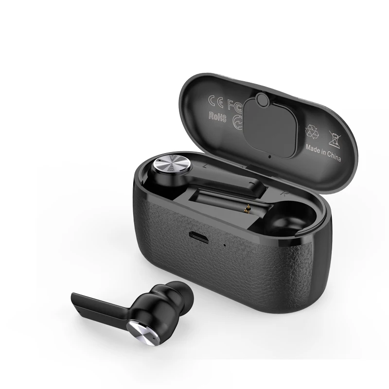 T10-BK T10 True Беспроводной наушники СПЦ Bluetooth 5,0 наушники с двойной микрофон Touch Управление стерео Hifi 5 часов воспроизведения auriculares - Цвет: T10-BK