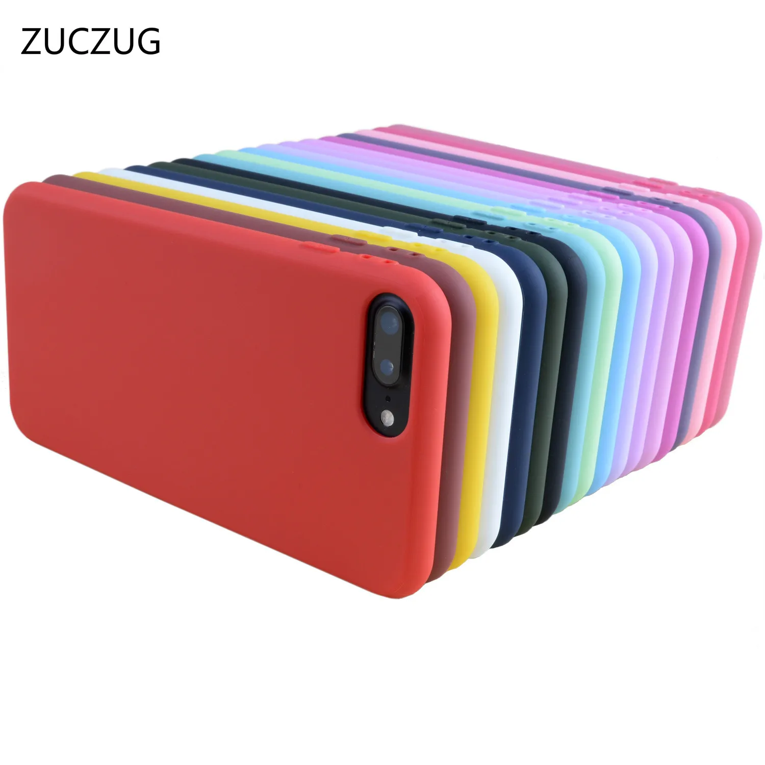ZUCZUG Новый чехол для телефона iPhone 7 6 6s Plus простой однотонный Ультратонкий Мягкий