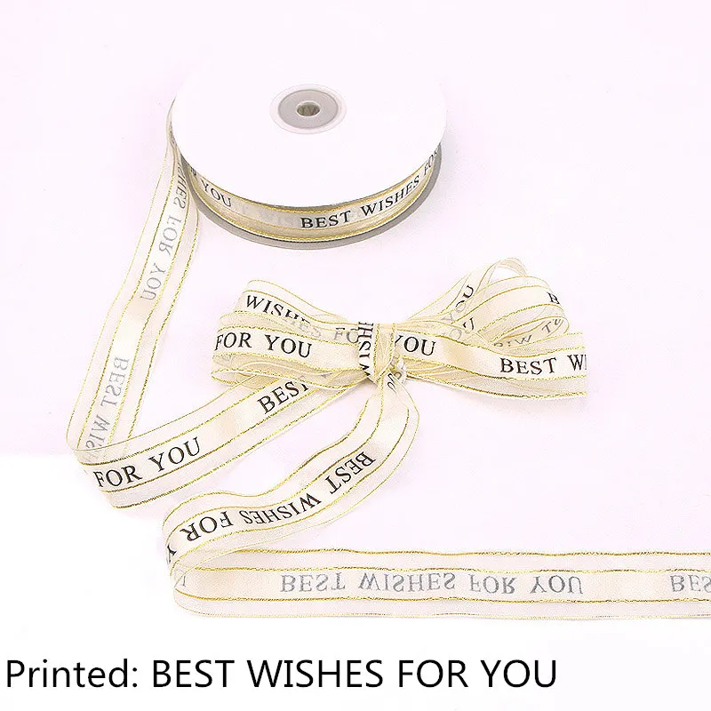 tulle ribbon 2 5 м/рулон 25 мм только для вас печатная полиэфирная лента для свадебного украшения дома DIY ручной работы галстук-бабочка крафт подарки упаковочные ленты - Цвет: tulle ribbon 2