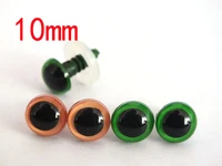 10mm orange and green safety eyes for amigurumi or plush toy accessories 20pairs