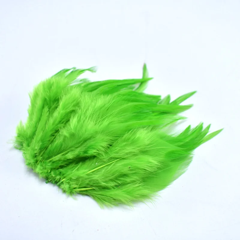 Apple green Высокое качество, 20 шт./лот, натуральные перья фазана для рукоделия, 10-15 см, сделай сам, крашеные Куриные перья, вечерние украшения для дома, цветные Плюмы - Цвет: Apple green