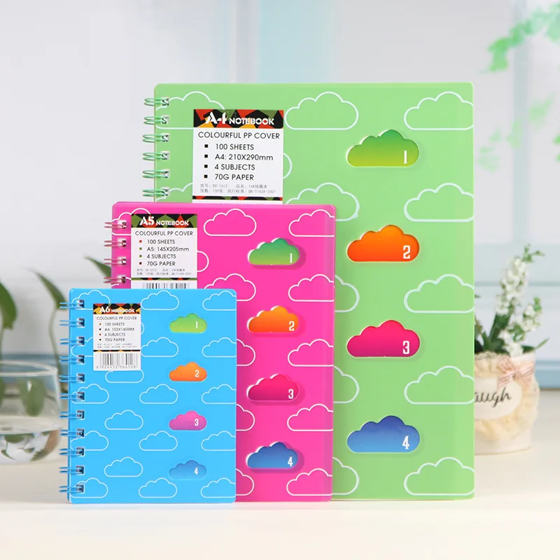 Perfect Spiral Notebook paper A6 A5 A4 100 sheets Diary planner Creative Notepad Office School Supplies|notebook touch|notebook modelnotepad glue |